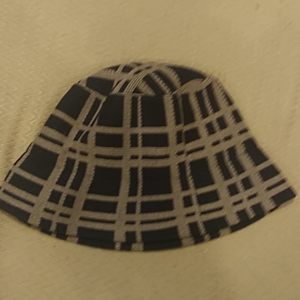 Blue plaid hat
